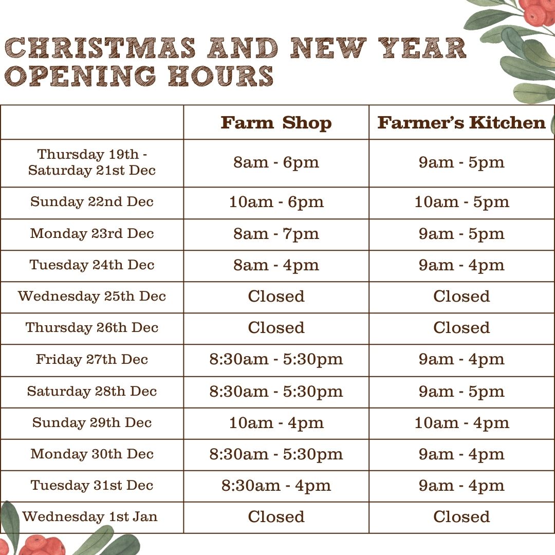 Christmas Opening Times